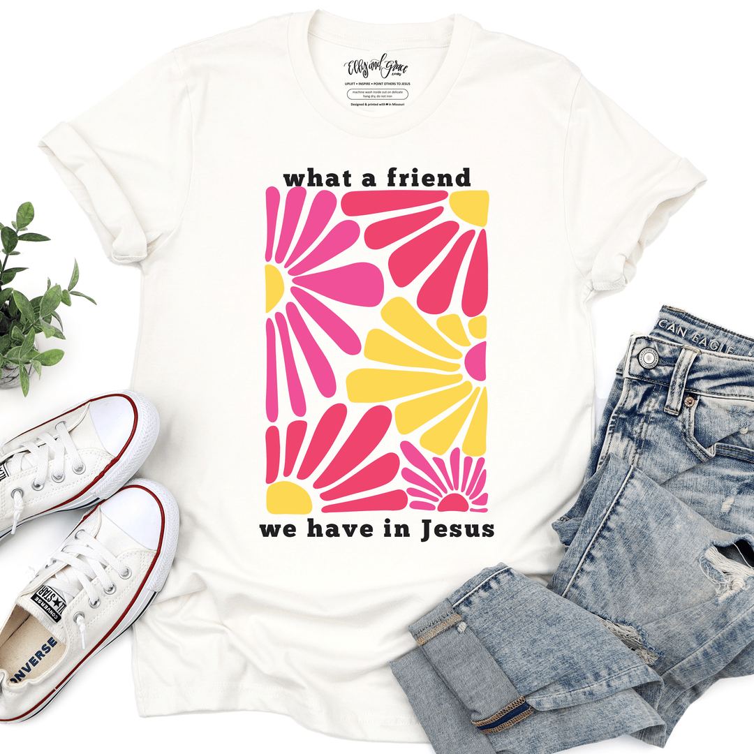 ellyandgrace 3001C What A Friend We Have In Jesus Multicolor Unisex Shirt