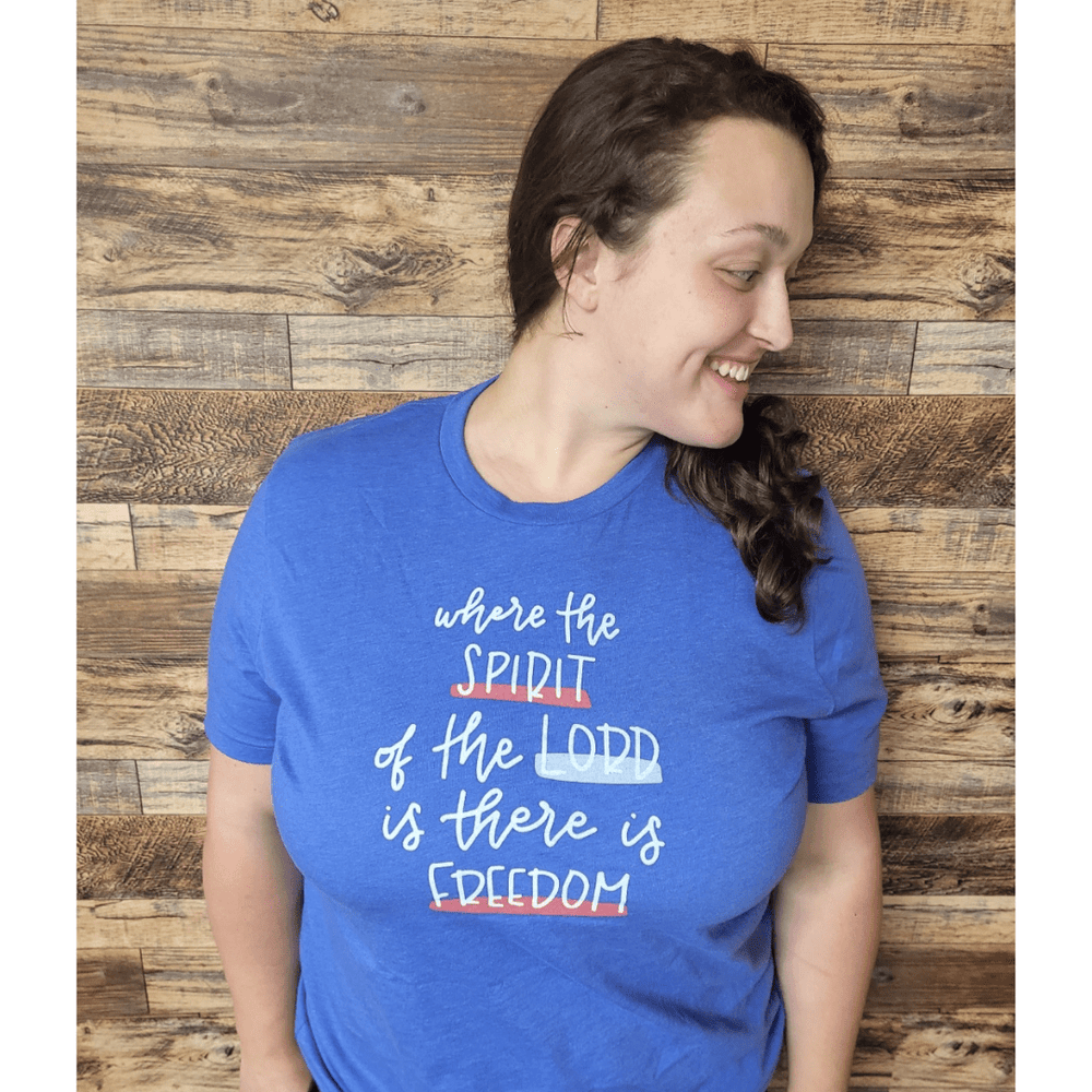 ellyandgrace 3001C Where the Spirit of the Lord is Multicolor Unisex Shirt