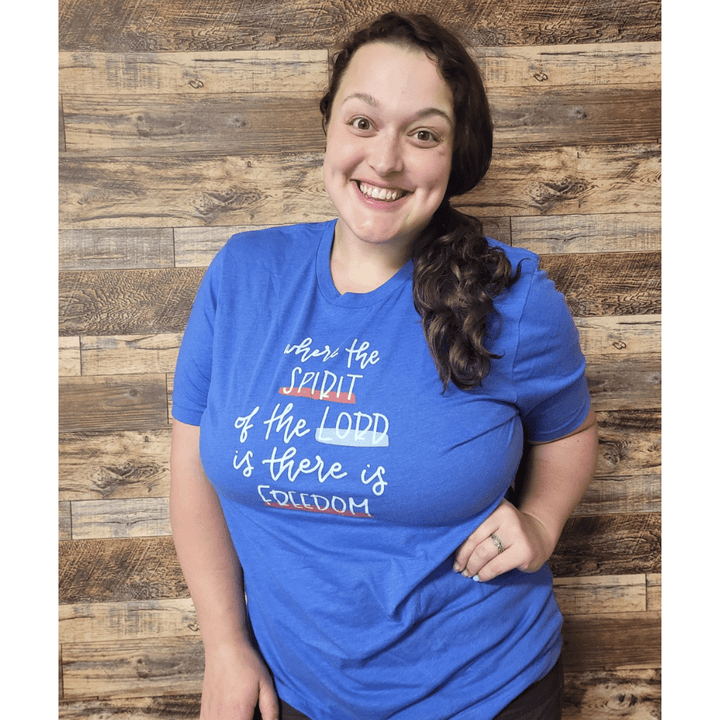 ellyandgrace 3001C Where the Spirit of the Lord is Multicolor Unisex Shirt