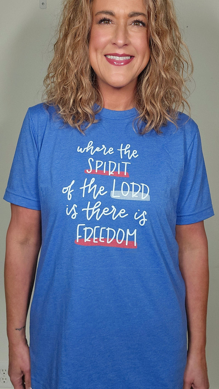 ellyandgrace 3001C Where the Spirit of the Lord is Multicolor Unisex Shirt