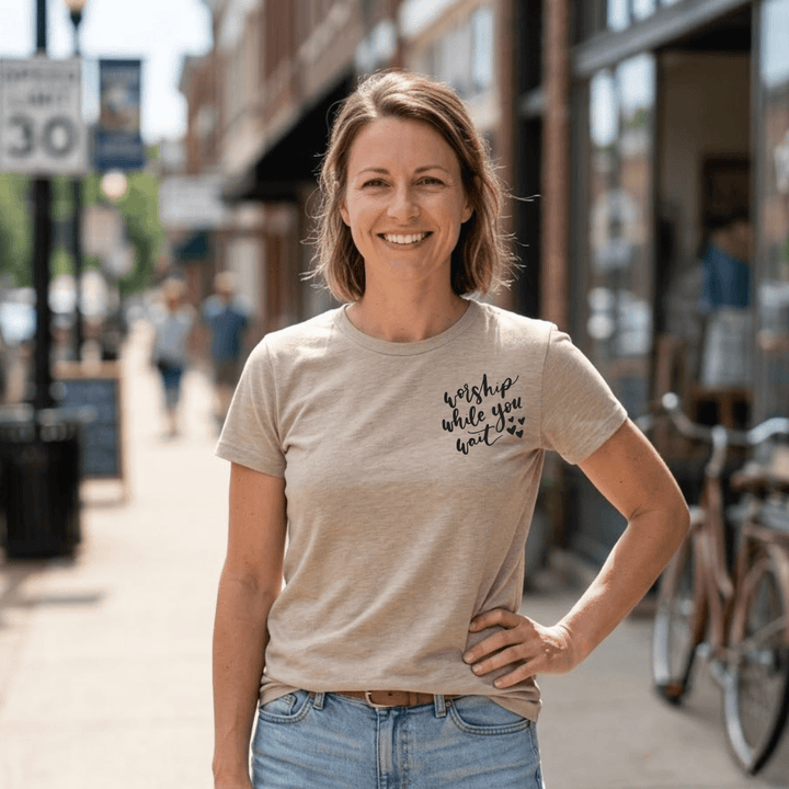 ellyandgrace 3001C Worship While You Wait Unisex Shirt