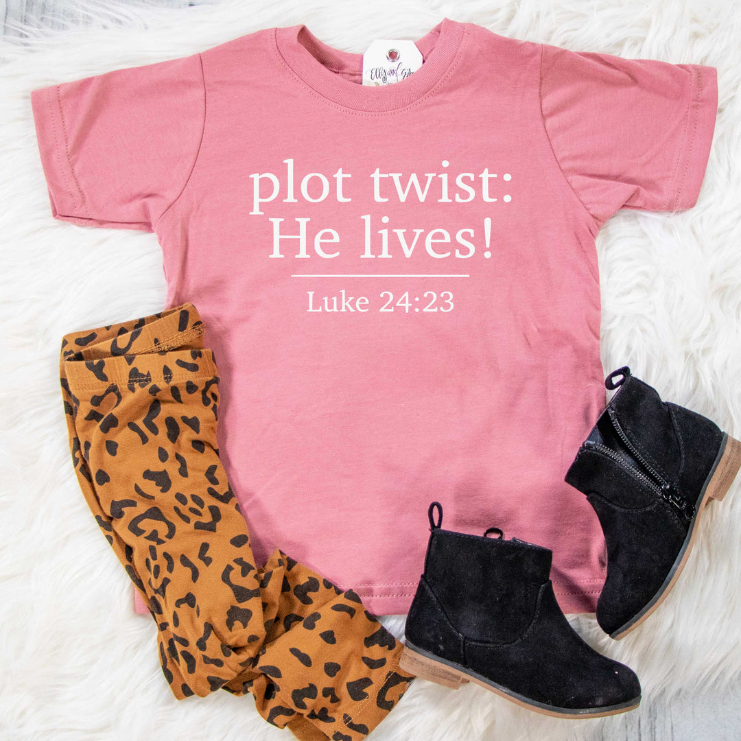ellyandgrace 3321 2T / Mauve Plot Twist: He Lives! Toddler Shirt