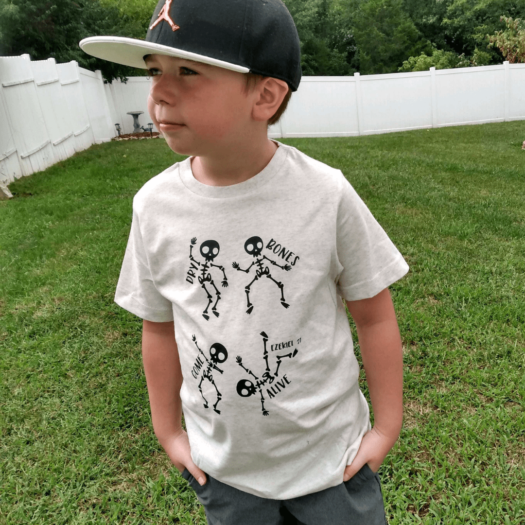 ellyandgrace 3321 Dry Bones Come Alive Toddler Shirt