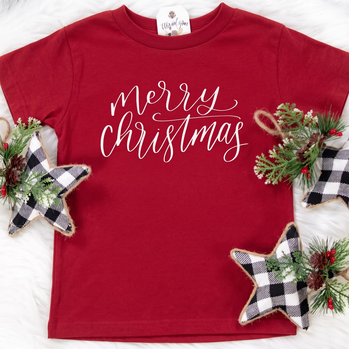 ellyandgrace 3321 Merry Christmas Unisex Toddler Shirt