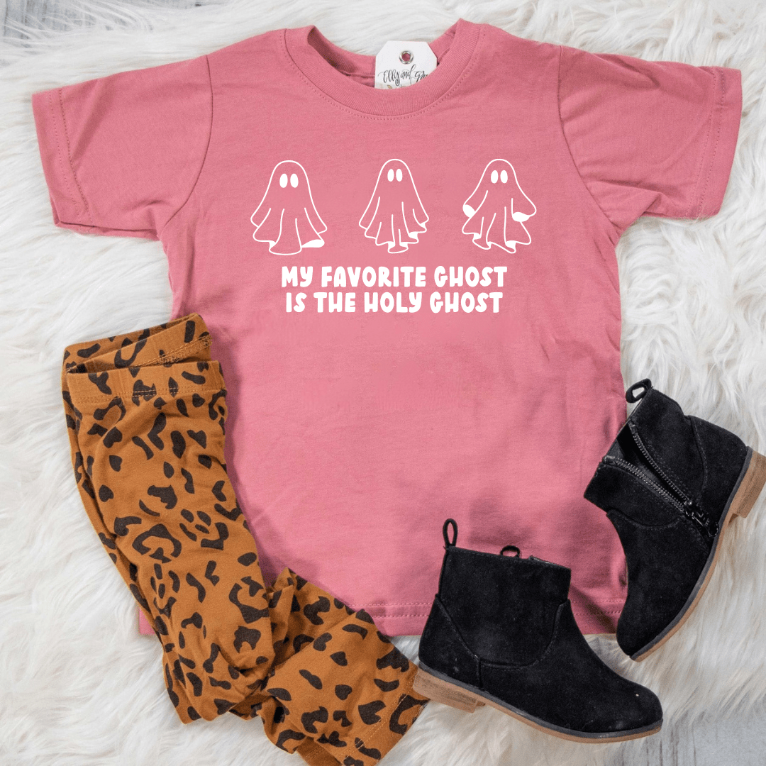 ellyandgrace 3321 My Favorite Ghost Is The Holy Ghost Christian Toddler Shirt