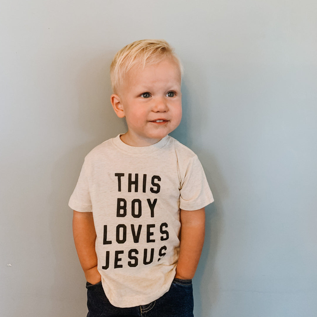 ellyandgrace 3321 This Boy Loves Jesus Toddler Shirt