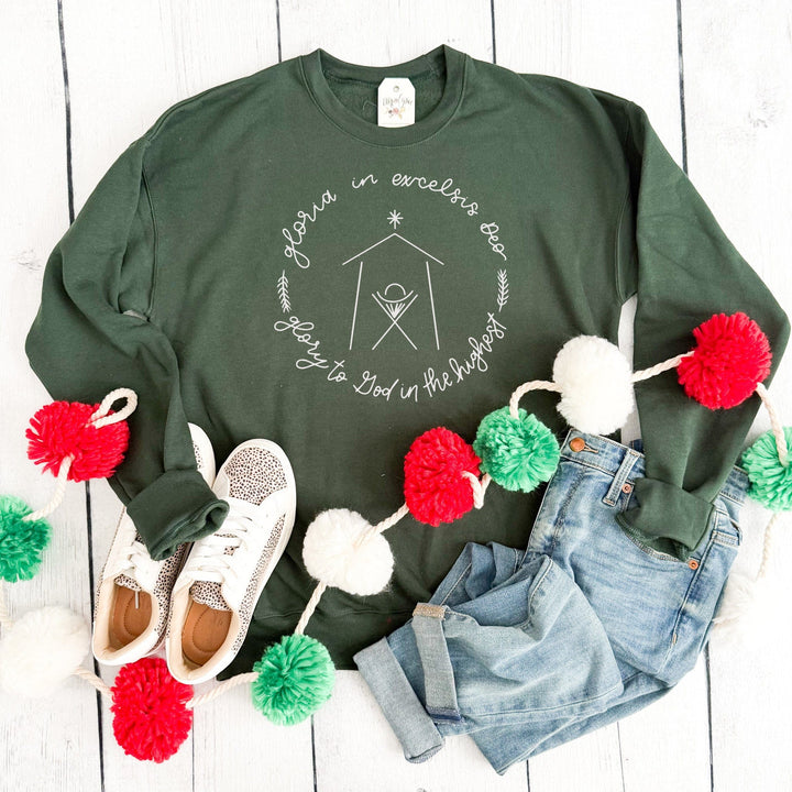 ellyandgrace 3410 Free on Black Friday Orders $125+ - Gloria In Excelsis Deo Classic Sweatshirt