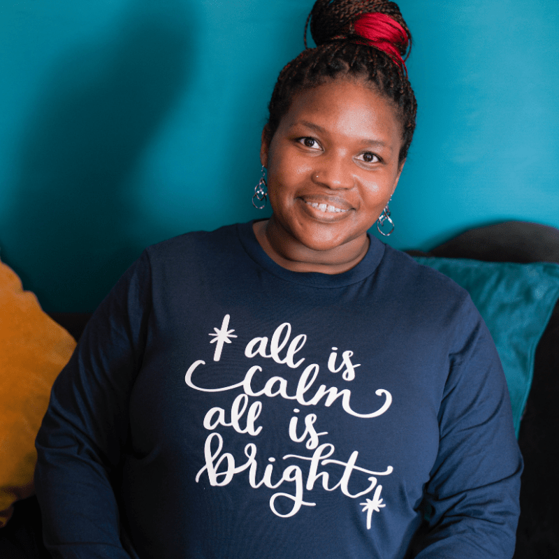ellyandgrace 3501 All is Calm All is Bright Crew Longsleeve