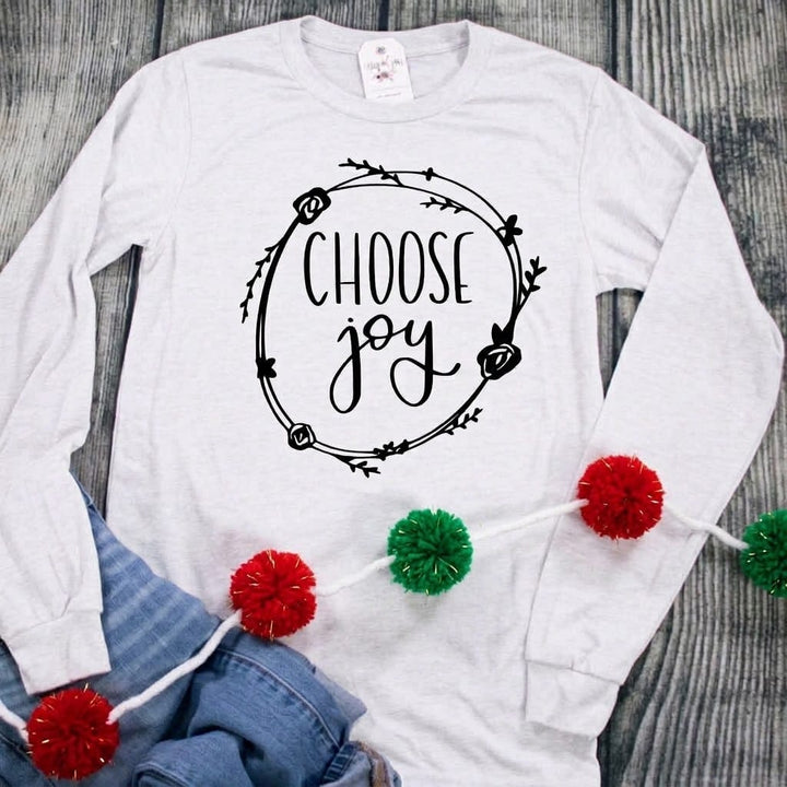ellyandgrace 3501 Choose Joy Crew Longsleeve