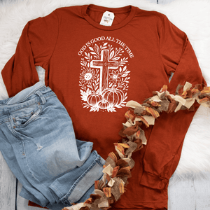 Cross God Is Good All The Time Crew Longsleeve Shirt