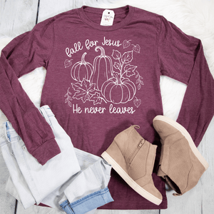 Fall For Jesus Crew Longsleeve Shirt