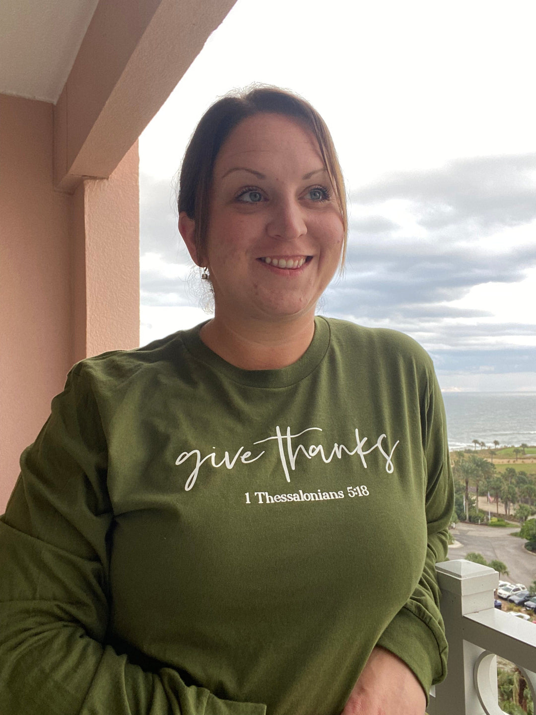 ellyandgrace 3501 Give Thanks Crew Longsleeve