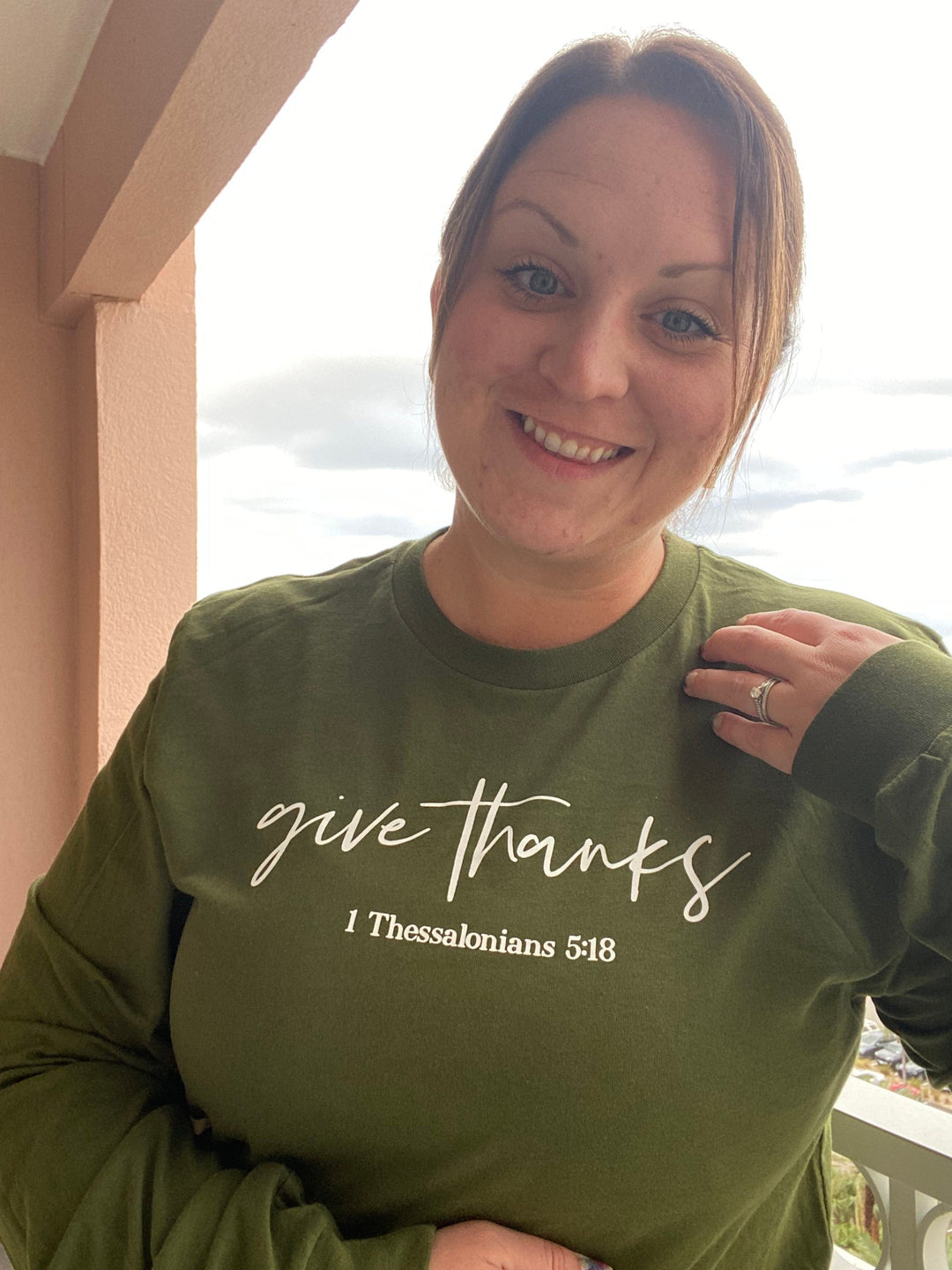 ellyandgrace 3501 Give Thanks Crew Longsleeve