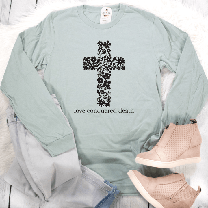 ellyandgrace 3501 Love Conquered Death Crew Longsleeve