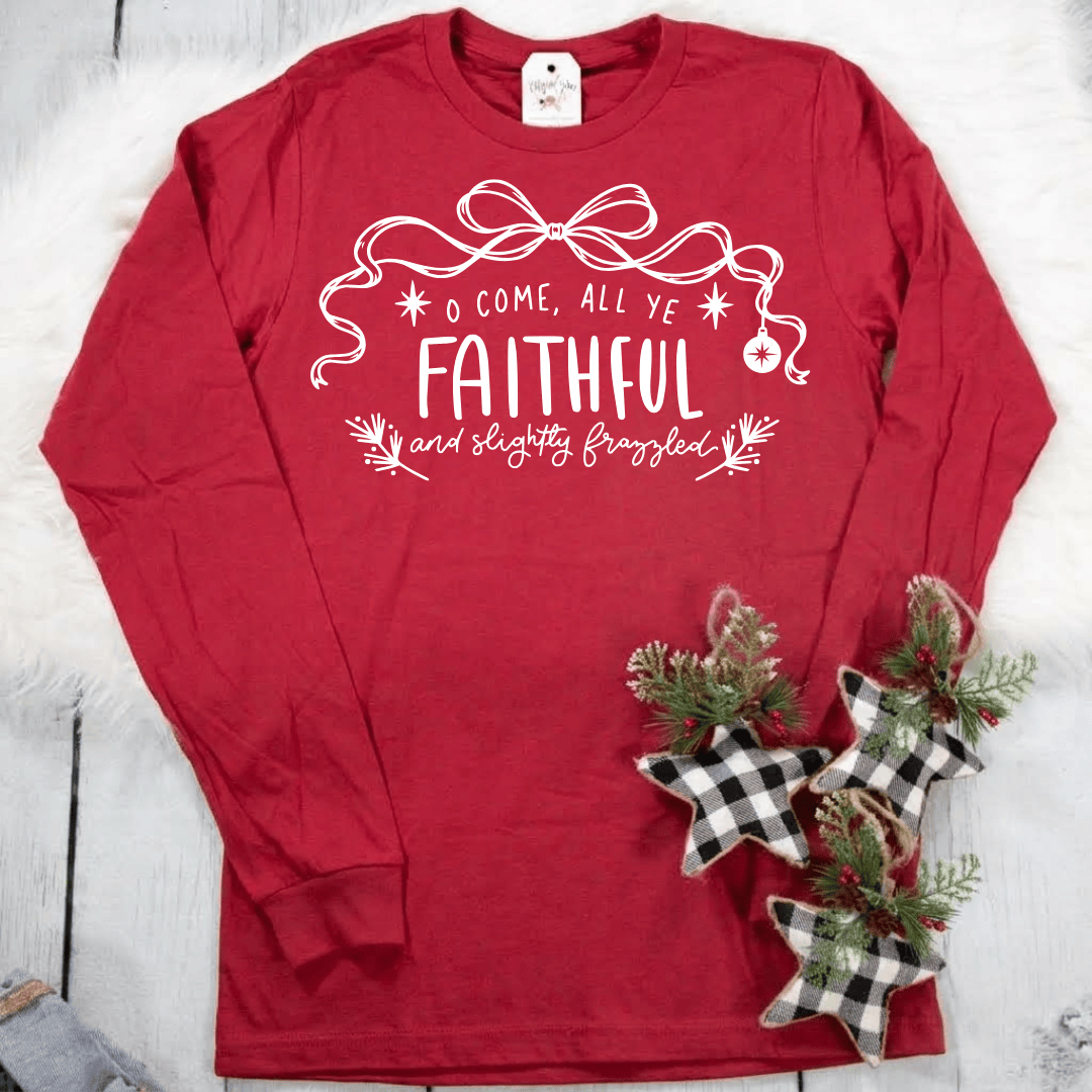 ellyandgrace 3501 Sightly Frazzled Crew Longsleeve