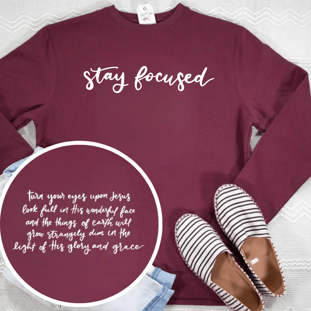 ellyandgrace 3501 Stay Focused Crew Longsleeve
