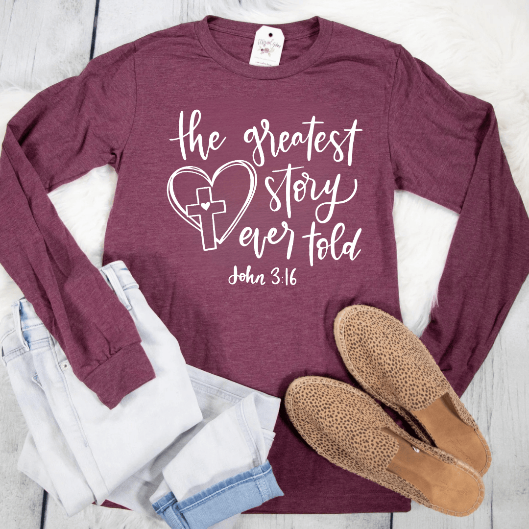 ellyandgrace 3501 The Greatest Story Ever Told Crew Longsleeve