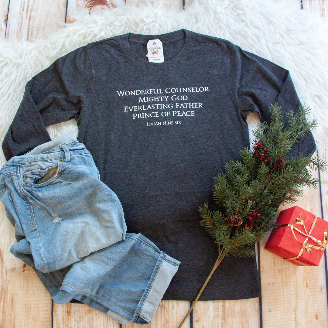 ellyandgrace 3501 Unisex Small / Heather Dark Grey Wonderful Counselor Crew Longsleeve