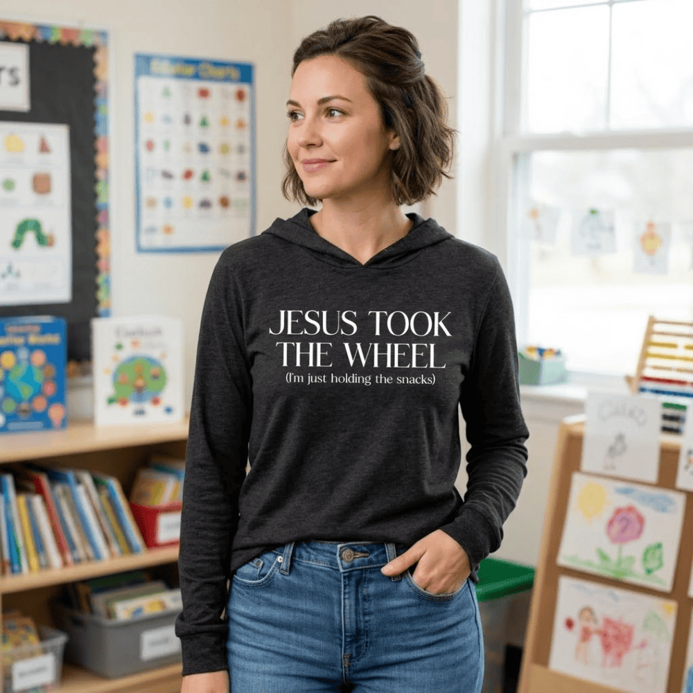 ellyandgrace 3512 Jesus Took The Wheel Unisex T-Shirt Hoodie