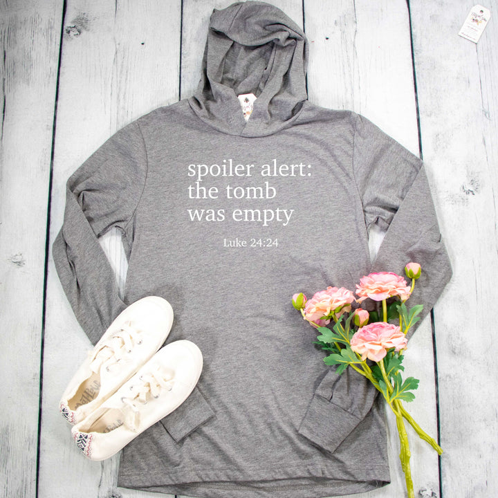 ellyandgrace 3512 Unisex XS / Grey Triblend Spoiler Alert: The Tomb was Empty® T-Shirt Hoodie