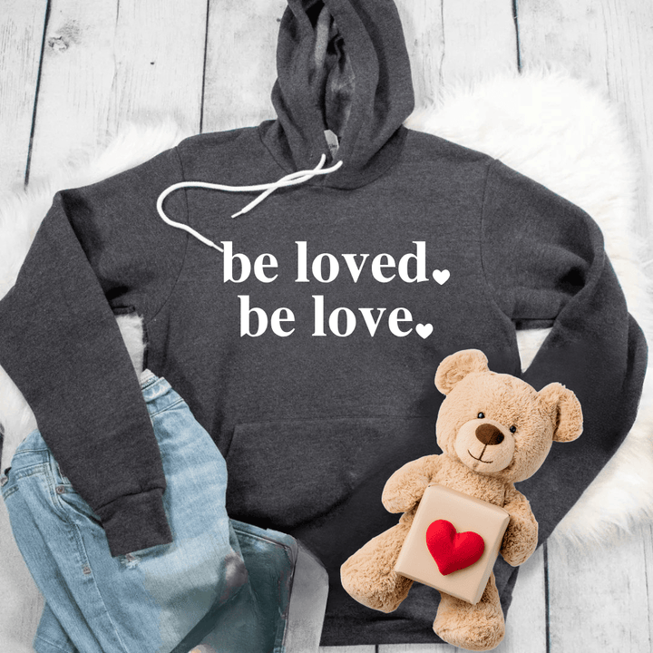 ellyandgrace 3719 Be Loved Be Love Premium Fleece Hoodie