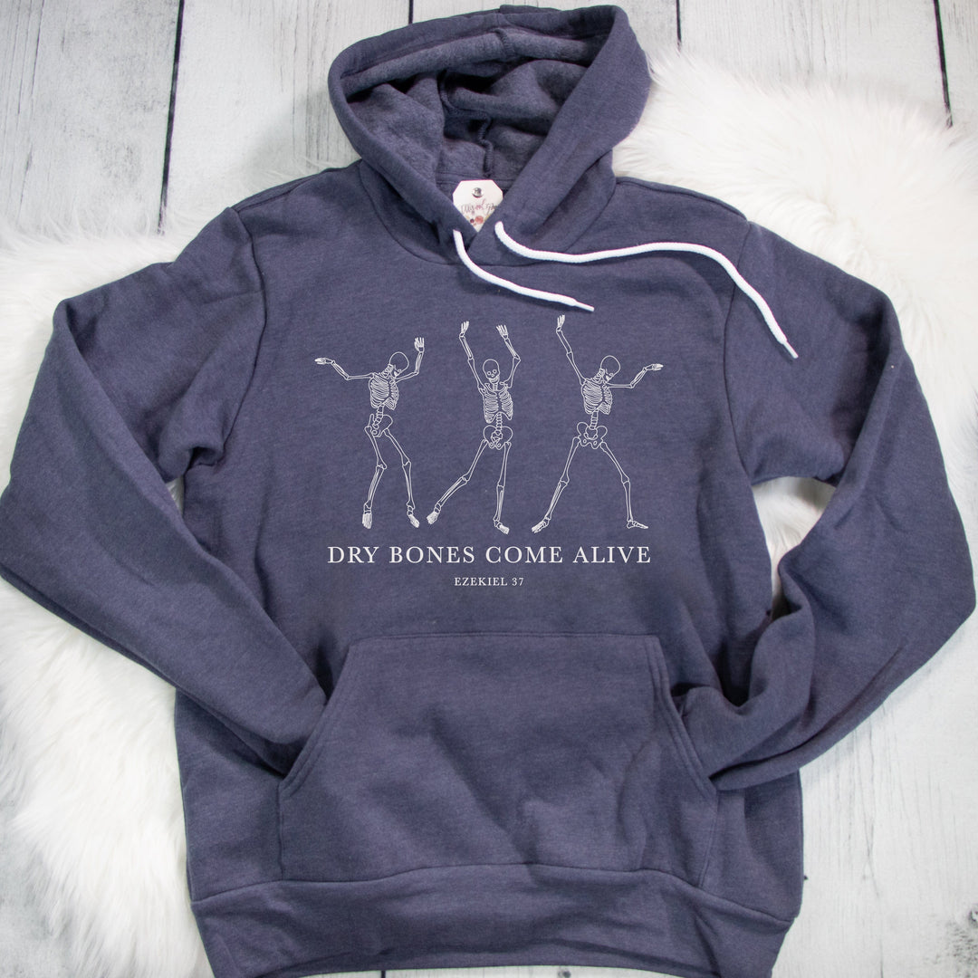 ellyandgrace 3719 Dry Bones Come Alive NEW Fall Premium Fleece Hoodie