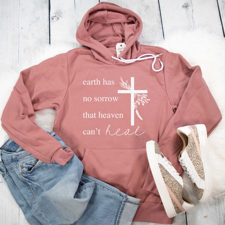 ellyandgrace 3719 Earth has no Sorrow that Heaven Can’t Heal Premium Fleece Hoodie