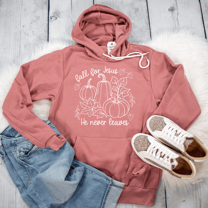 ellyandgrace 3719 Fall For Jesus Premium Fleece Hoodie