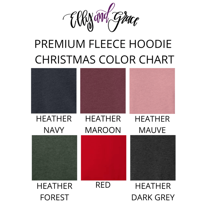 ellyandgrace 3719 For Unto Us Tree Premium Fleece Hoodie