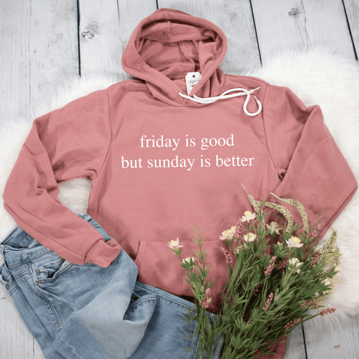 ellyandgrace 3719 Friday is Good Premium Fleece Hoodie