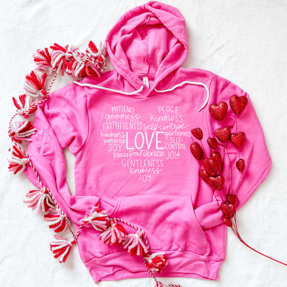 ellyandgrace 3719 Fruit Of The Spirit Heart Premium Fleece Hoodie