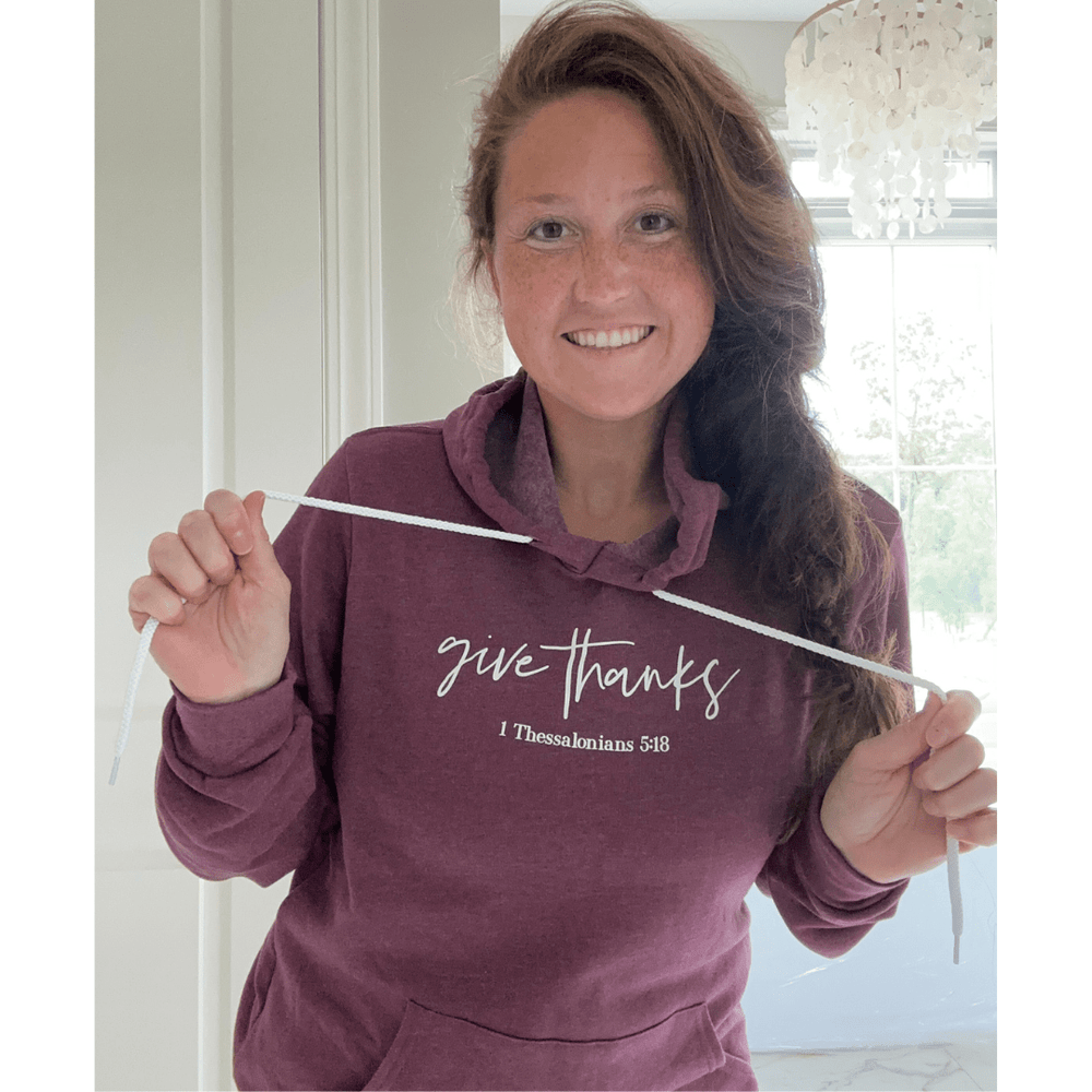 ellyandgrace 3719 Give Thanks Premium Fleece Hoodie