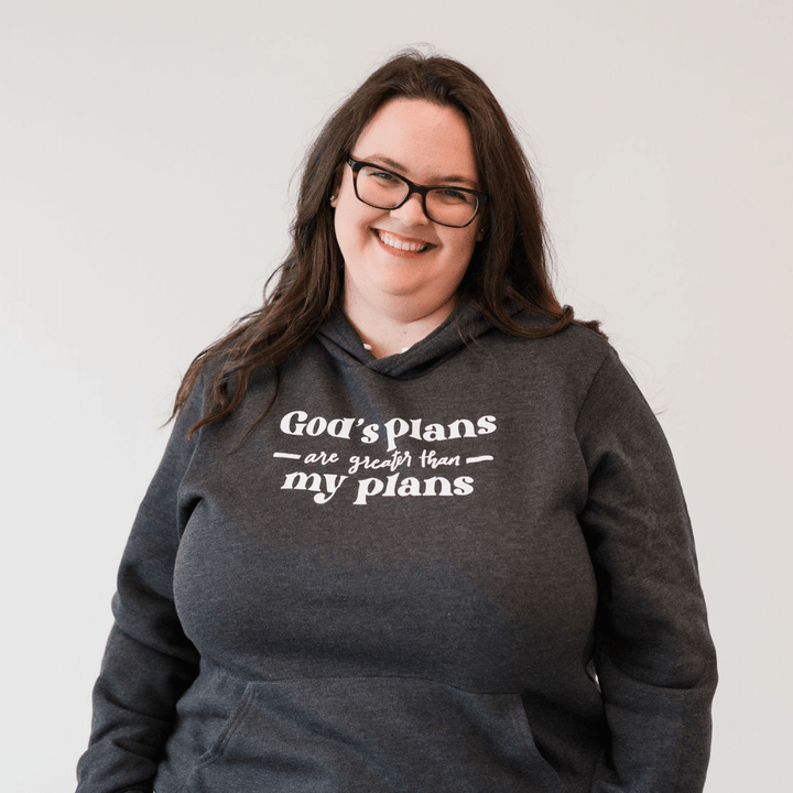 ellyandgrace 3719 God's Plans are Greater than My Plans Premium Fleece Hoodie