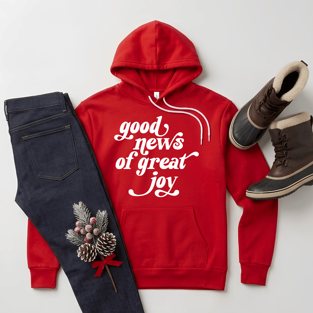 ellyandgrace 3719 Good News Of Great Joy Premium Fleece Hoodie