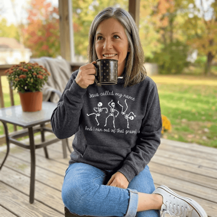ellyandgrace 3719 I Ran Out Of That Grave Premium Fleece Hoodie