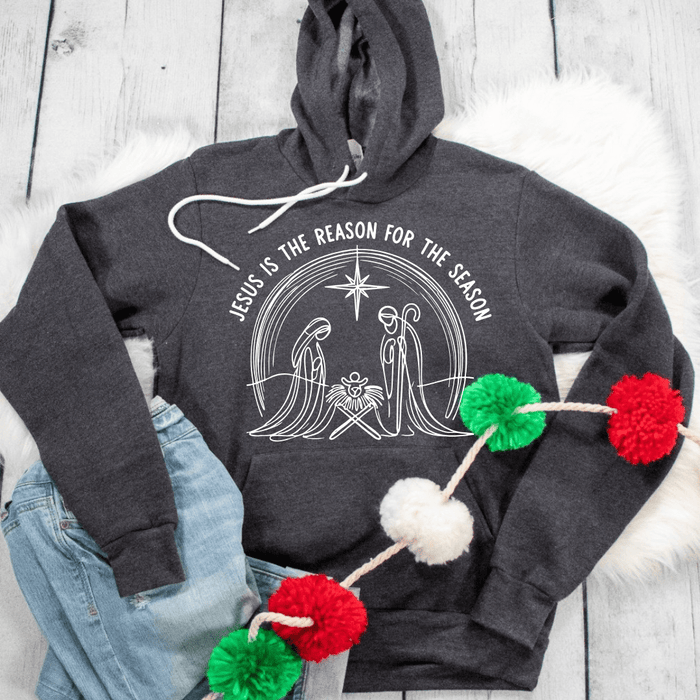 ellyandgrace 3719 Jesus is the Reason for the Season 2025 Premium Fleece Hoodie