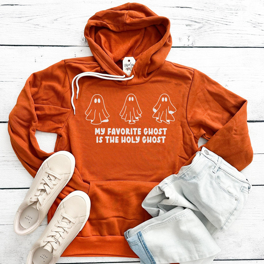 ellyandgrace 3719 My Favorite Ghost Is The Holy Ghost NEW Fall Premium Fleece Hoodie
