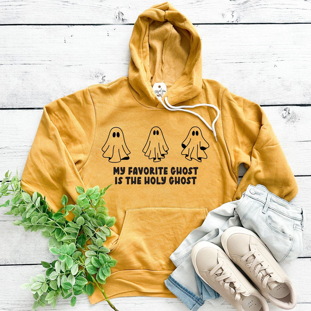 ellyandgrace 3719 My Favorite Ghost Is The Holy Ghost NEW Fall Premium Fleece Hoodie