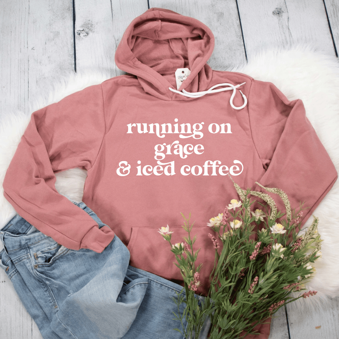 ellyandgrace 3719 Running on Grace and Iced Coffee Premium Fleece Hoodie