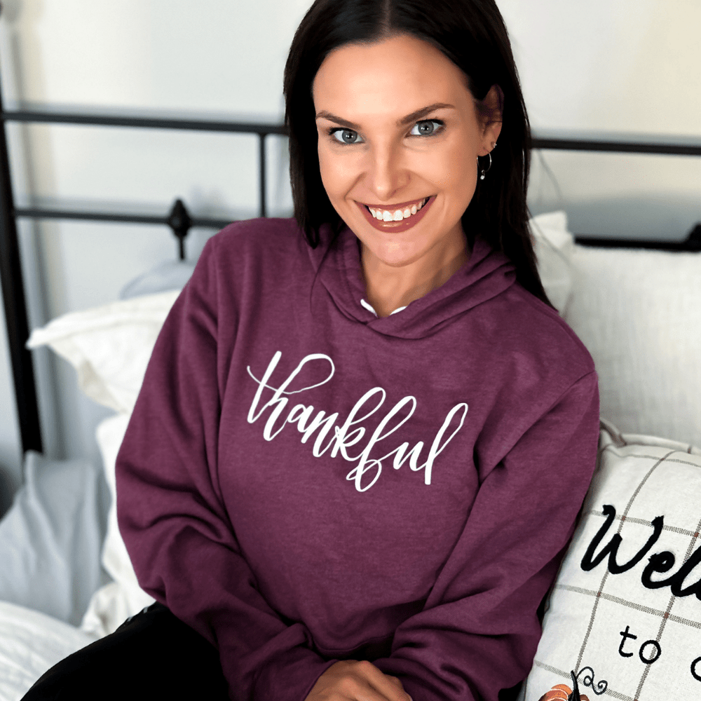 ellyandgrace 3719 Thankful Premium Fleece Hoodie