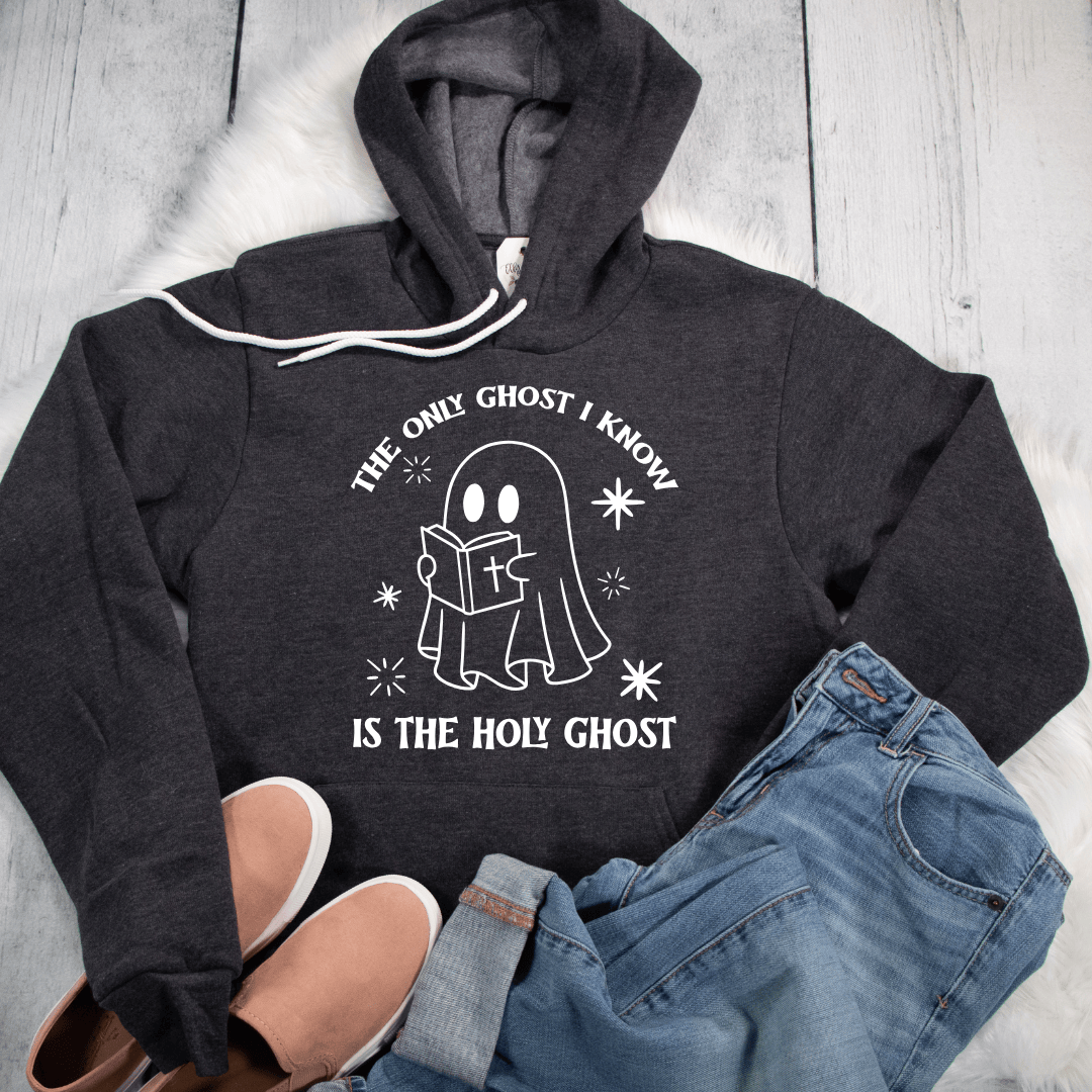 ellyandgrace 3719 The Only Ghost I Know Is The Holy Ghost Premium Fleece Hoodie