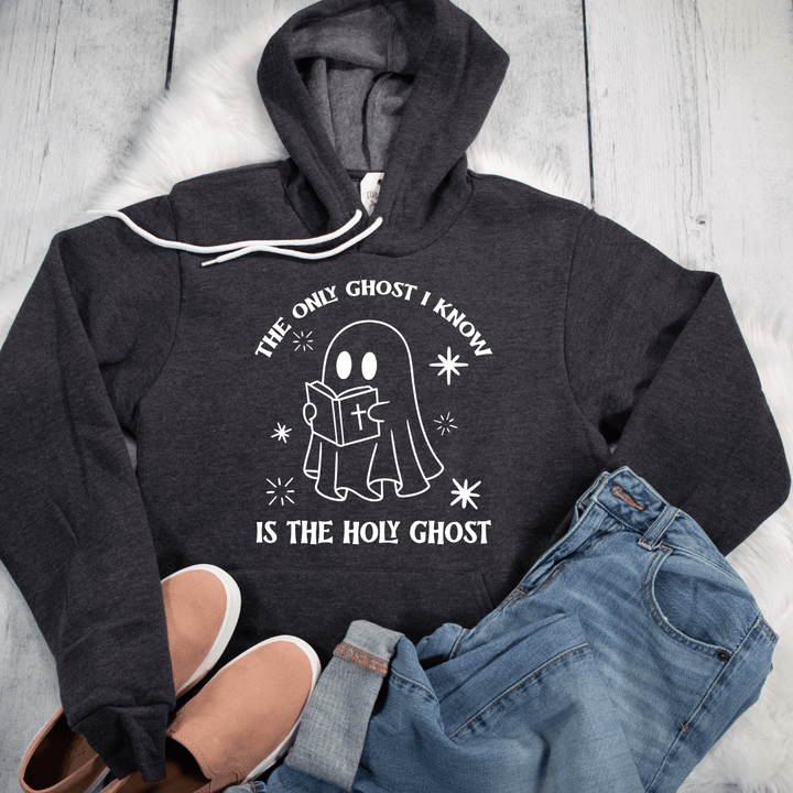 ellyandgrace 3719 The Only Ghost I Know Is The Holy Ghost Premium Fleece Hoodie