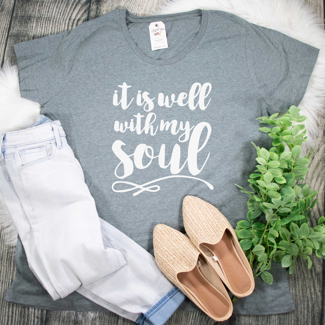 It is Well With My Soul Scoop Neck Curvy Tee