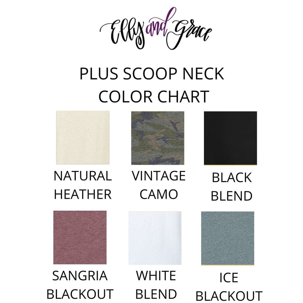 ellyandgrace 3816 Give Thanks Scoop Neck Curvy Tee