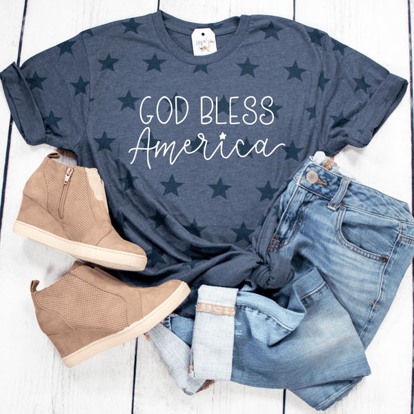ellyandgrace 3929 America Star Unisex Tee