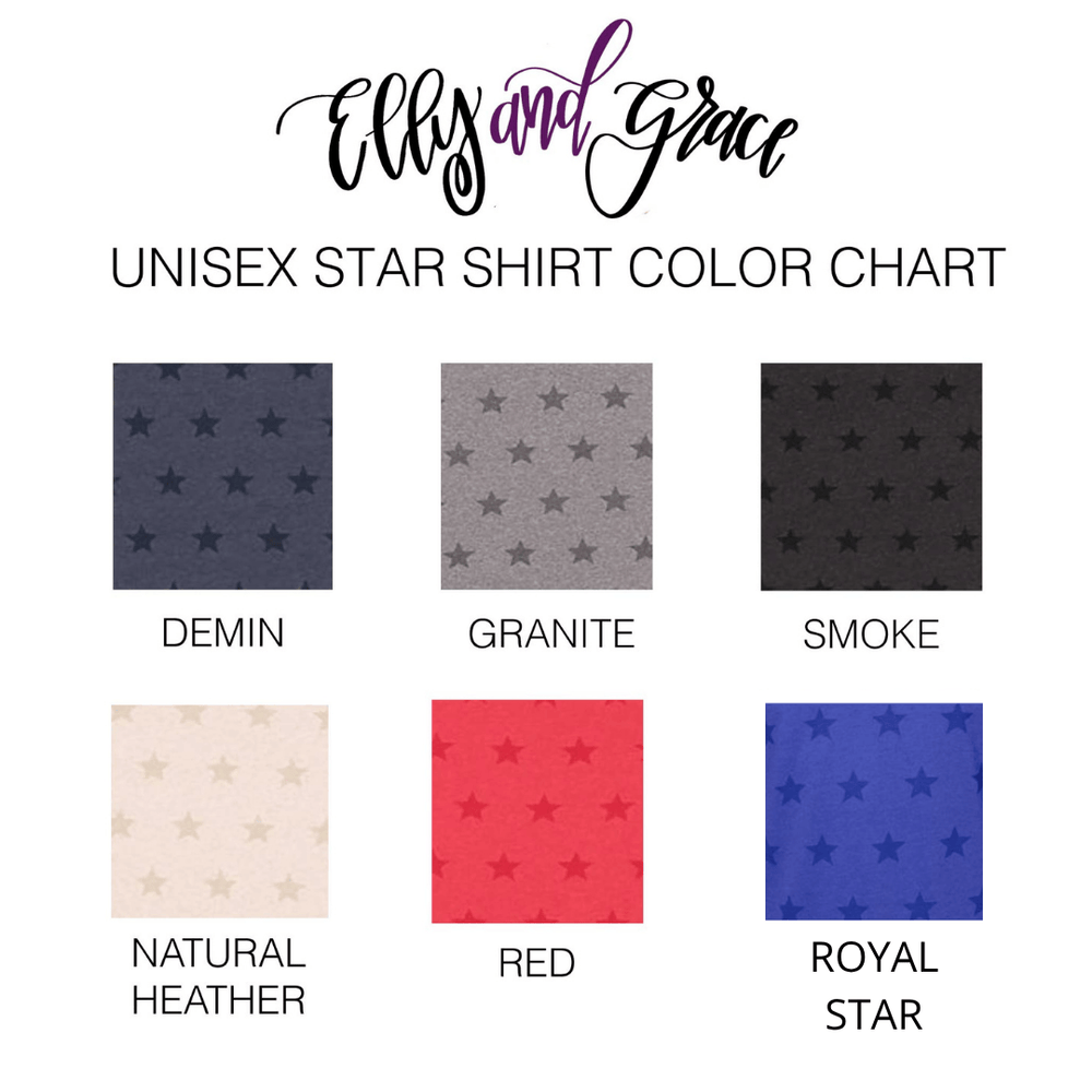 ellyandgrace 3929 Cross Flag Star Unisex Tee