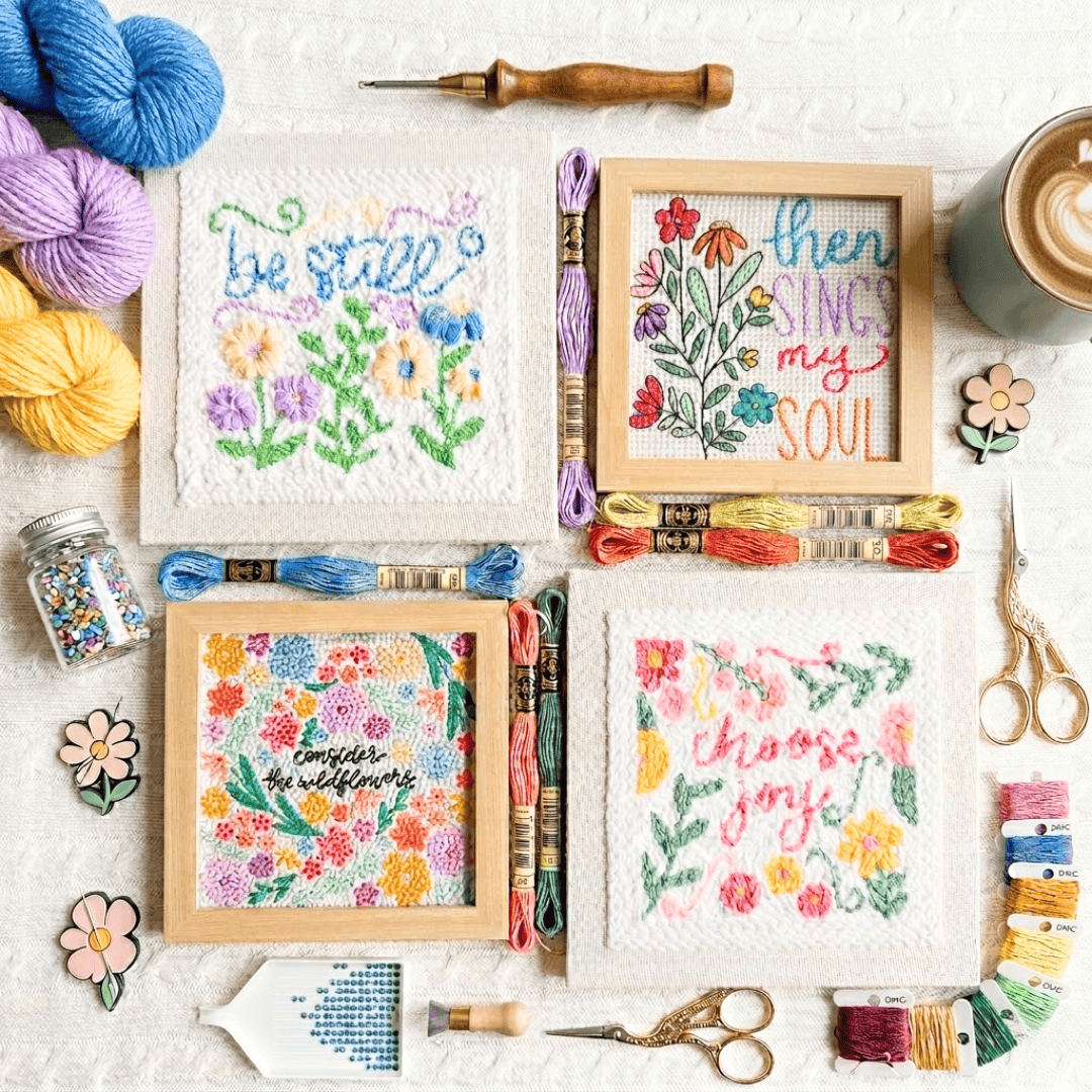 ellyandgrace 4-pc. Bundle: Crafts Kits– Diamond Art & Punch Needling