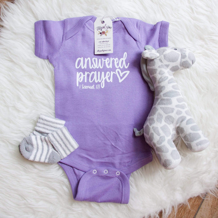 ellyandgrace 4400 Answered Prayer Infant Bodysuit