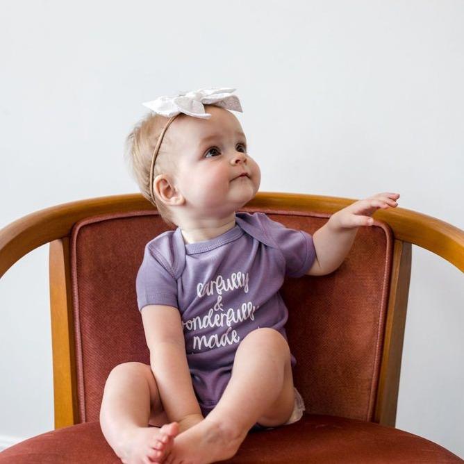 ellyandgrace 4400 Newborn / Lavender Answered Prayer Infant Bodysuit
