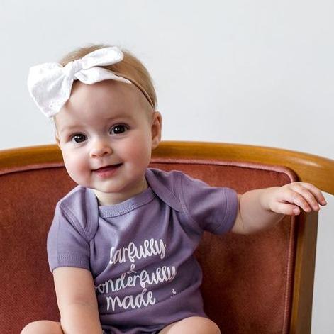 ellyandgrace 4400 Newborn / Lavender Fearfully and Wonderfully Made Infant Bodysuit